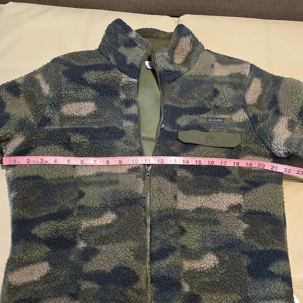 Columbia Mountainside Camo Fleece Full Zip Jacket Mens Size Large